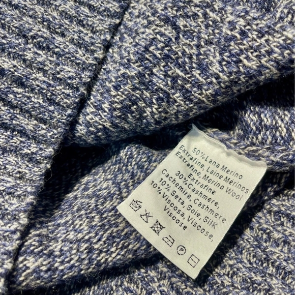 Cardigan Cashmere and Silk and Merino wool extra thin, size XL, 54 it - Picture 3 of 5